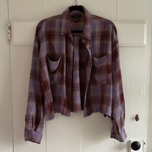 Forever 21 Cropped Plaid Shirt